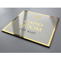 stainless steel gold plate sign with braille card
